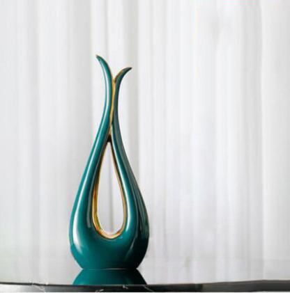 Tear-Drop Arc Ceramic Vase