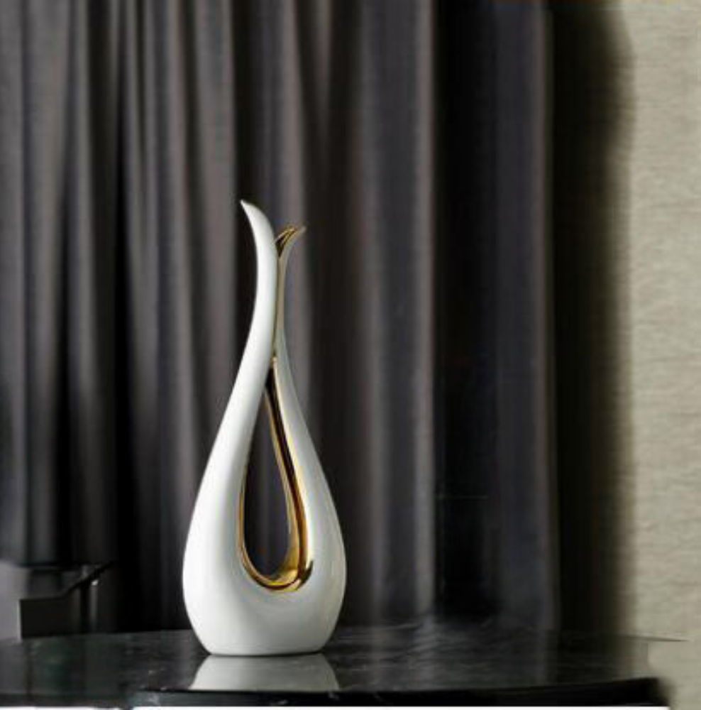 Tear-Drop Arc Ceramic Vase