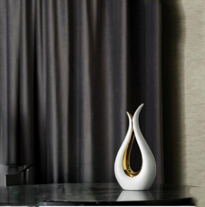 Tear-Drop Arc Ceramic Vase